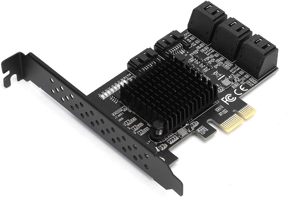 PCI-E to SATA 3.0 Card, 8-Port SATA3.0 Interface Expansion Card, Pack of 2 O4675