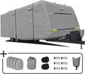 Heavy Duty 6 Layers Windproof Waterproof Camper RV Cover with 4 Tire Covers and 2 Tongue Jack Cover R1534