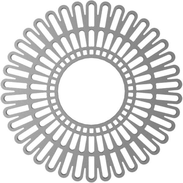 28x22OD x 10 3/8x22ID x 3/4x22P PVC Pierced Ceiling Medallion O2299