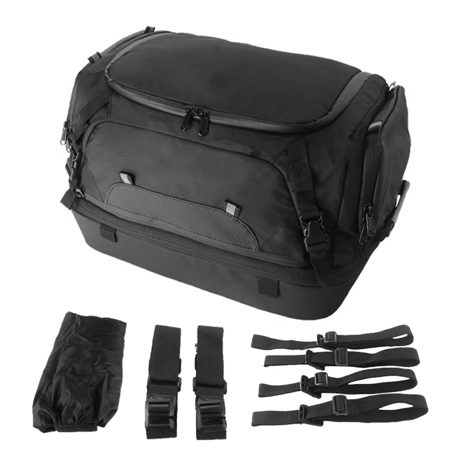 Black Waterproof Motorcycle Tail Bag R272365