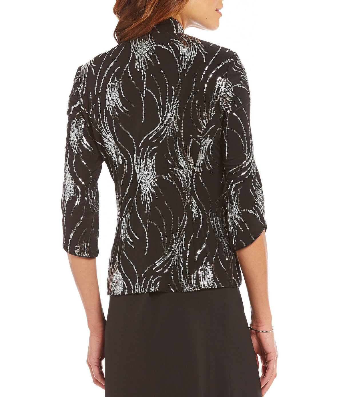 Sequin Mandarin Collar Twinset K840196