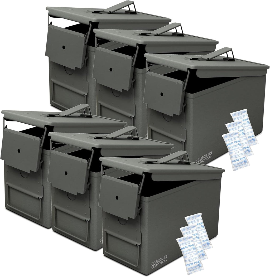 Matte Black OD Green FDE Brown Steel Ammo Can R8098