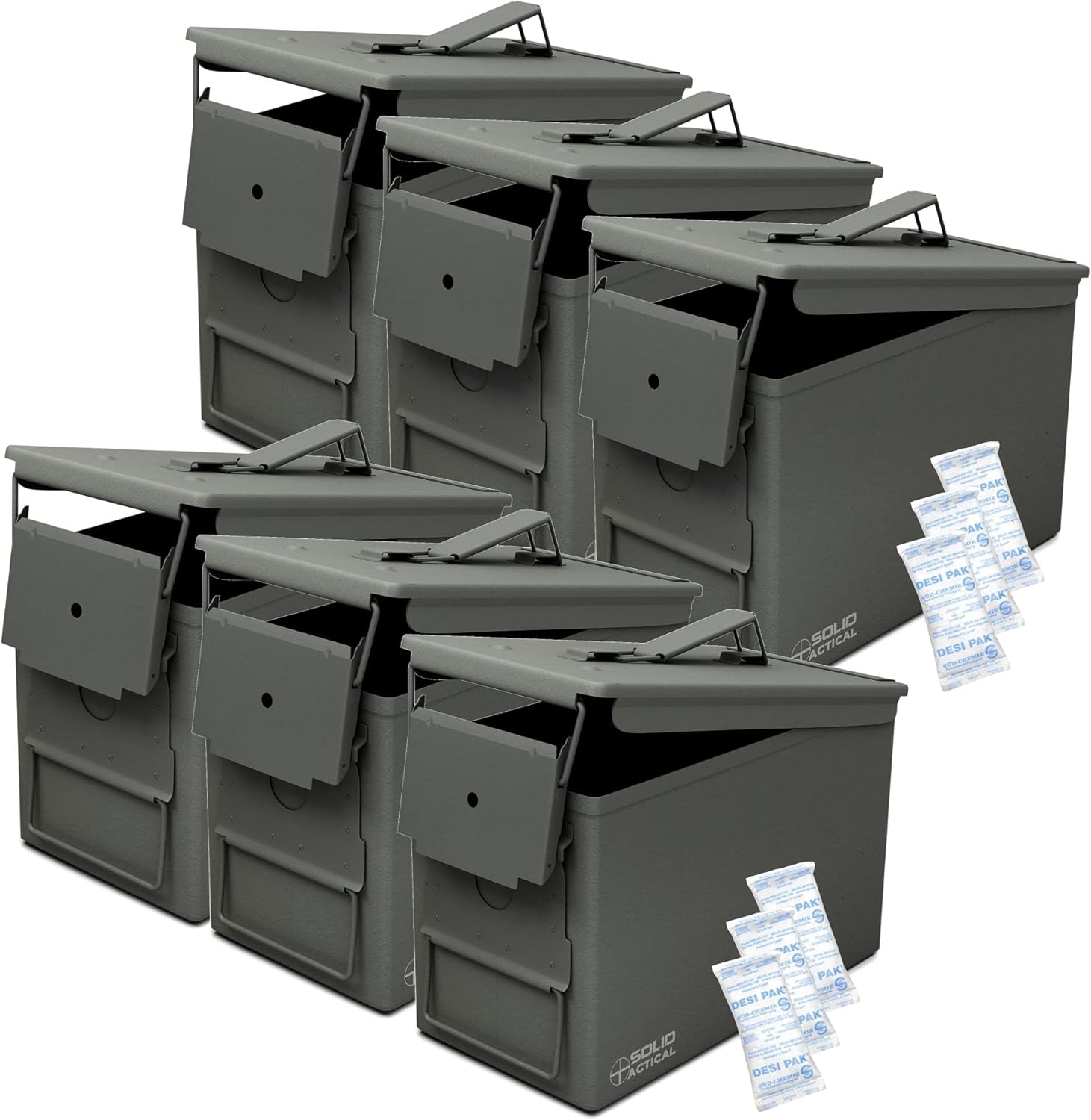 Matte Black OD Green FDE Brown Steel Ammo Can R8098