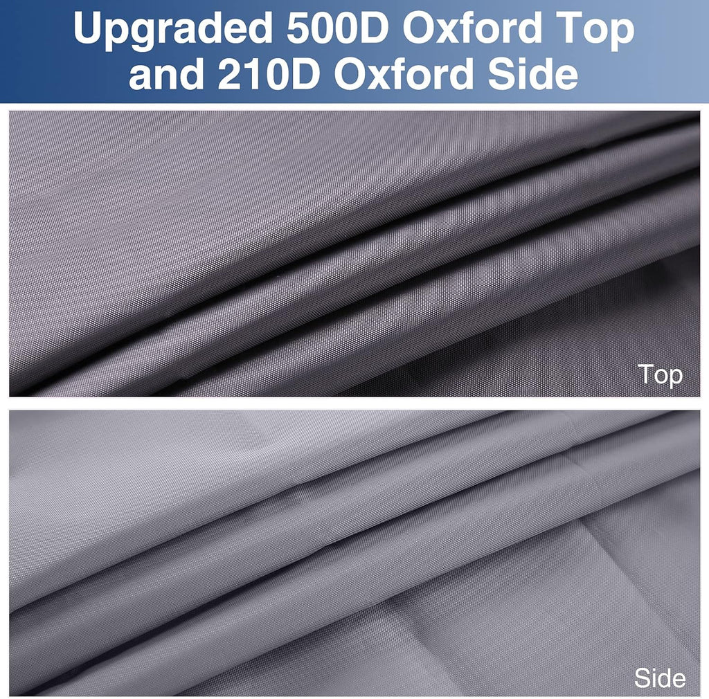 Upgraded Waterproof 500D Travel Trailer Cover with 4 Tire Covers, Tongue Jack Cover D9820