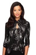 Sequin Mandarin Collar Twinset K840196