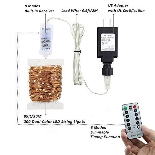 105ft 300 LEDs Color Changing LED String Lights with Remote K73481
