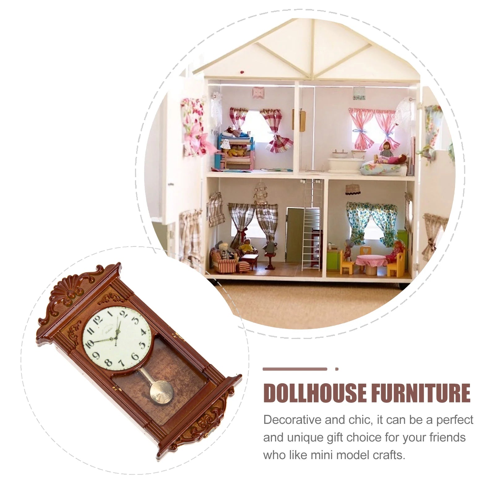 Miniature Roman Clock Dollhouse Accessory Z283677