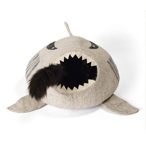 Grey Wool Cat Cave Bed M47262