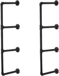 Industrial Pipe Bookcase Shelf Retro Floating Wood Shelving, Weatherd Brown C263