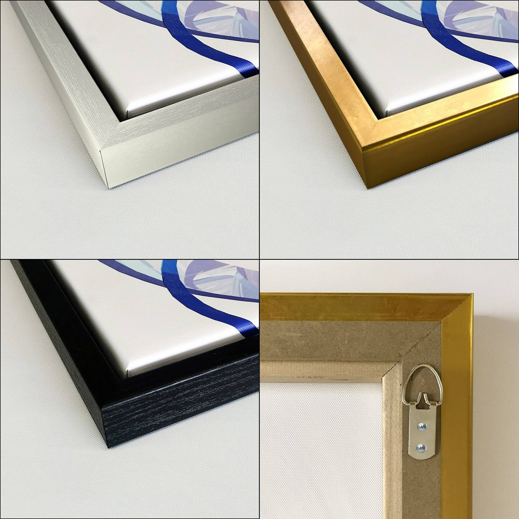 Framed Canvas Blue 30 in. Wide x 30 in. High X481
