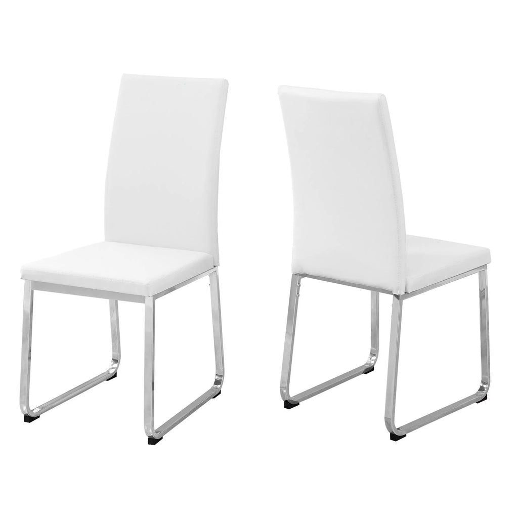 Set Of 2 Upholstered Pu Leather Dining Chairs J41958