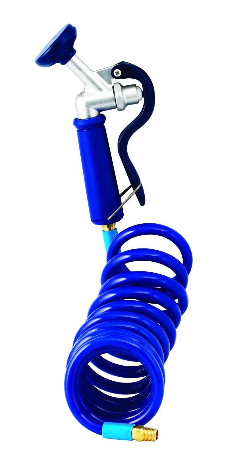 Brass Angled Spray Valve and Coiled Hose R548