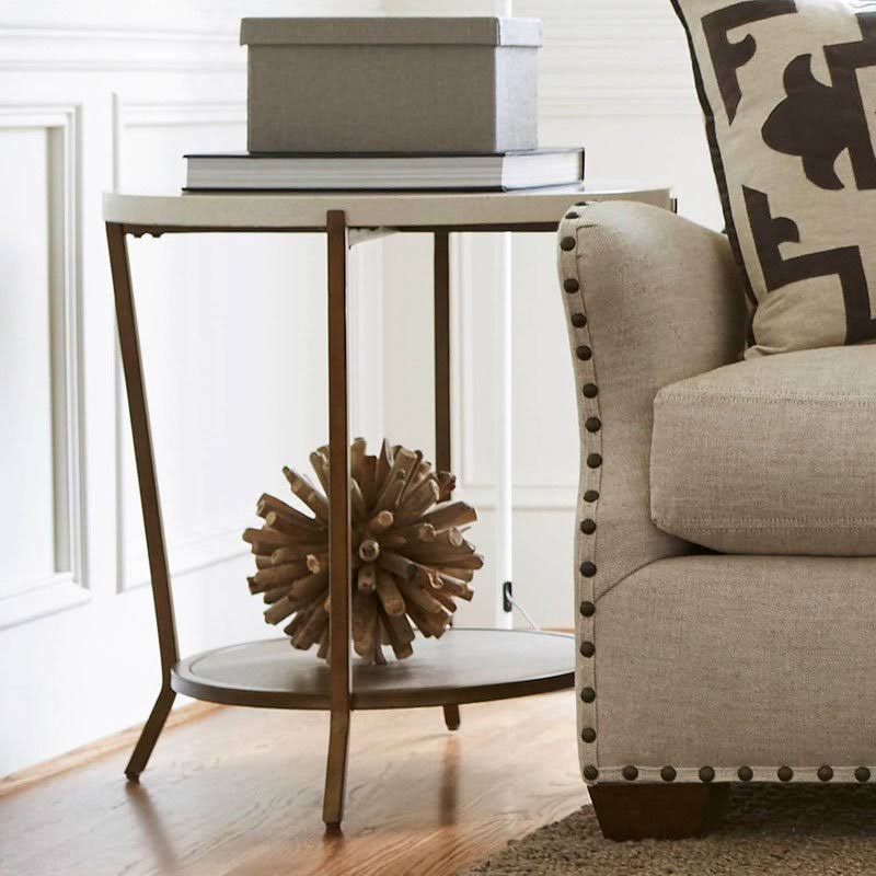 Brown Round End Table Z15761