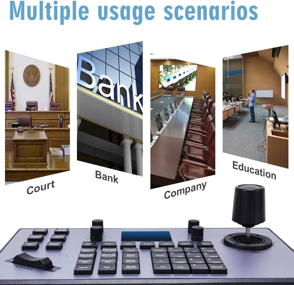 PTZ Controller IP Camera Controller Joystick with RS232 RS422 RJ45 Interface and LCD Screen P2186