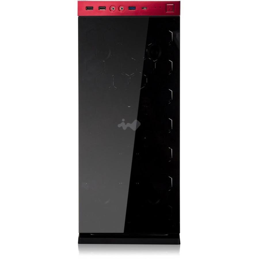 Black Tempered Glass Compact ATX Mid-Tower Computer Case F32183