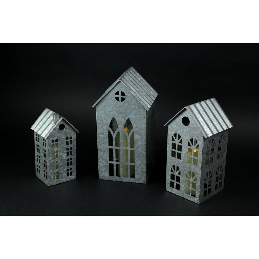 Set of 3 Metal Candle Holders O7953
