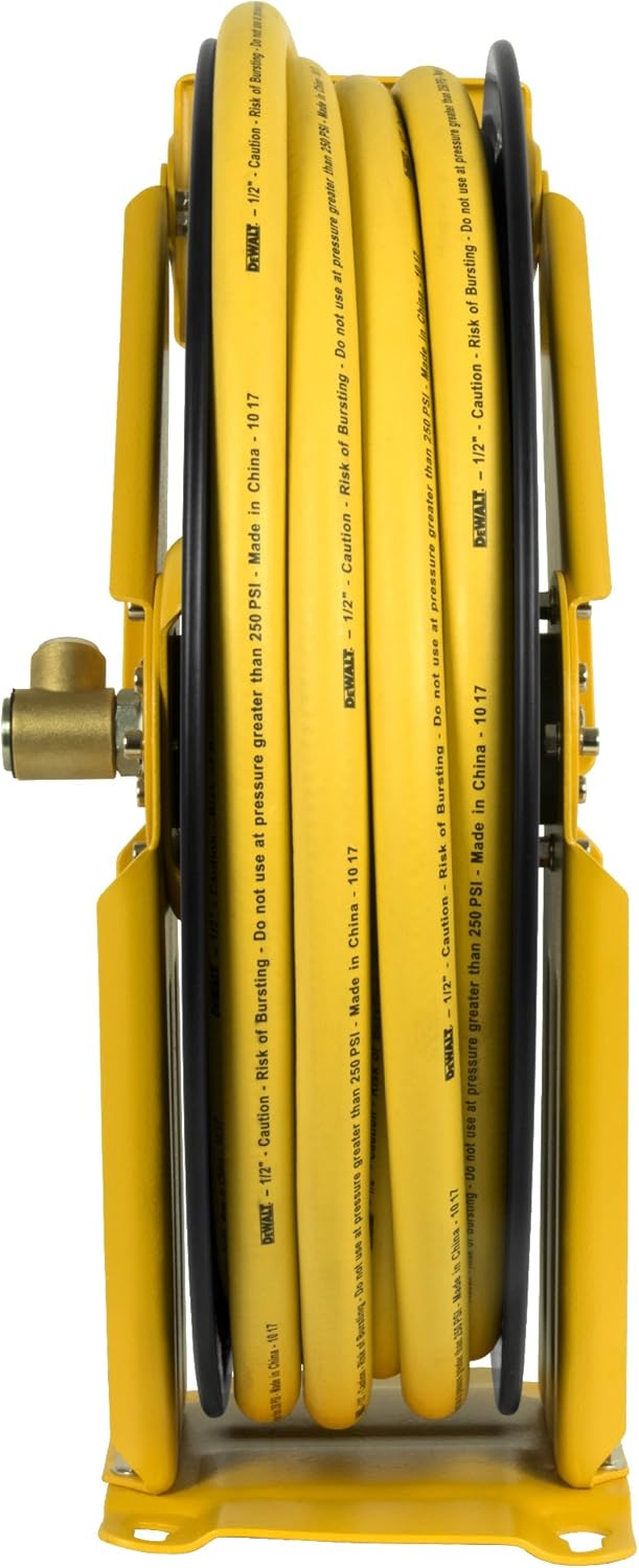Double Arm Hose Reel with 1/2" x 50' Premium Rubber Hose H44796