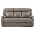Gray Faux Leather 3-Seater Reclining Sofa L873415