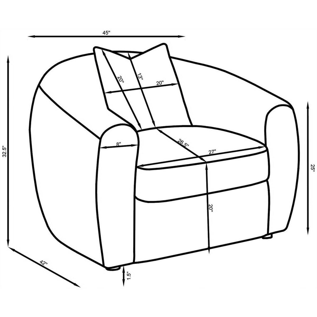 White Upholstered Tight Back Chair C912