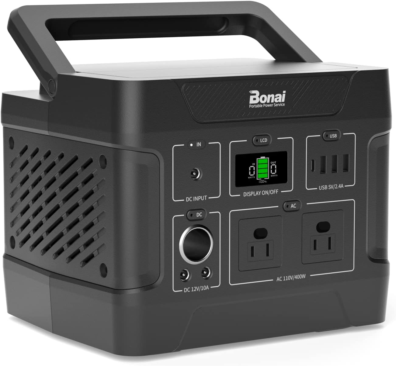 400W 403.2Wh Portable Power Station with Flashlights R39002