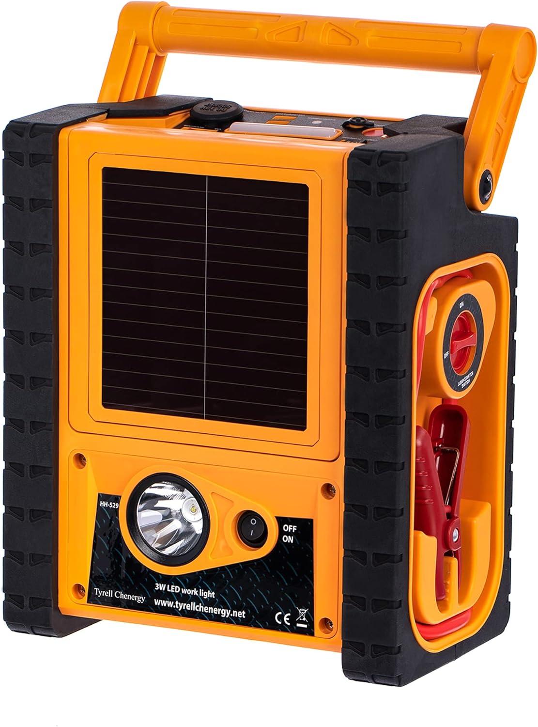 Solar Car Jump Starter 12V 1400 Peak AMPS 8-in-1 Power Station with Digital Air Compressor W397545