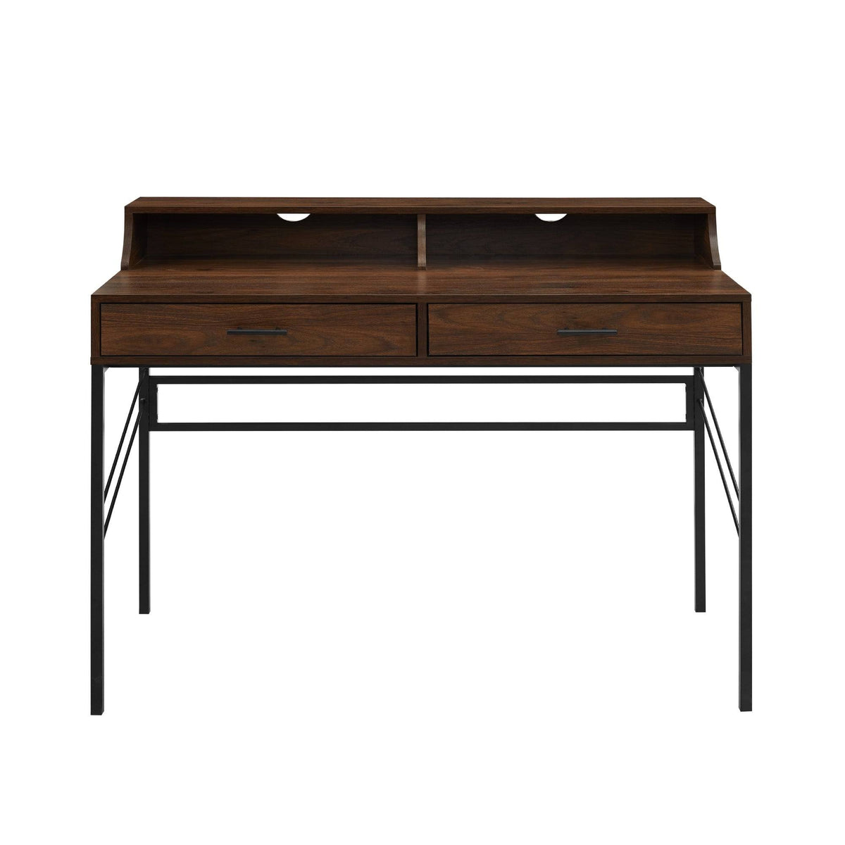 2-Drawer Desk and Hutch - Cerused Ash C95884