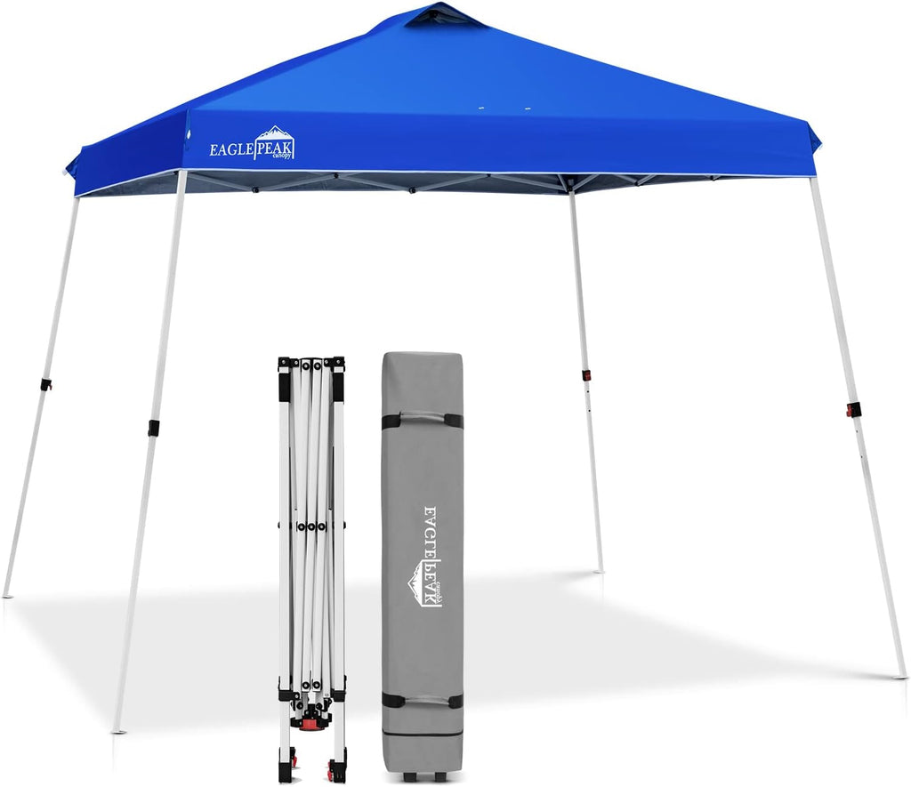 10' x 10' Slant Leg Pop-up Canopy Tent White C555