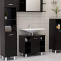 Black Chipboard Bathroom Cabinet H7215
