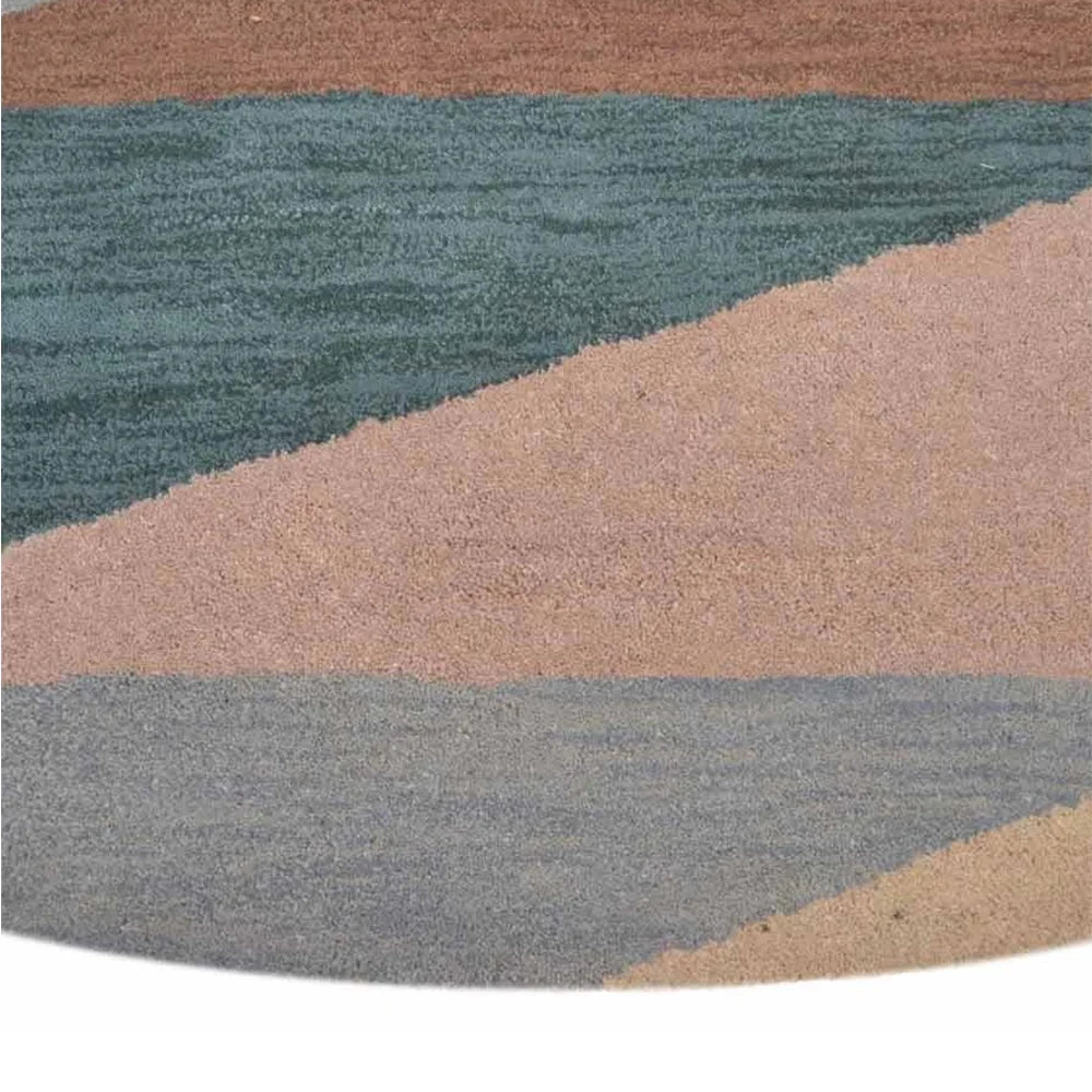 Hand Tufted Wool Round Multicolor Area Rug B76940