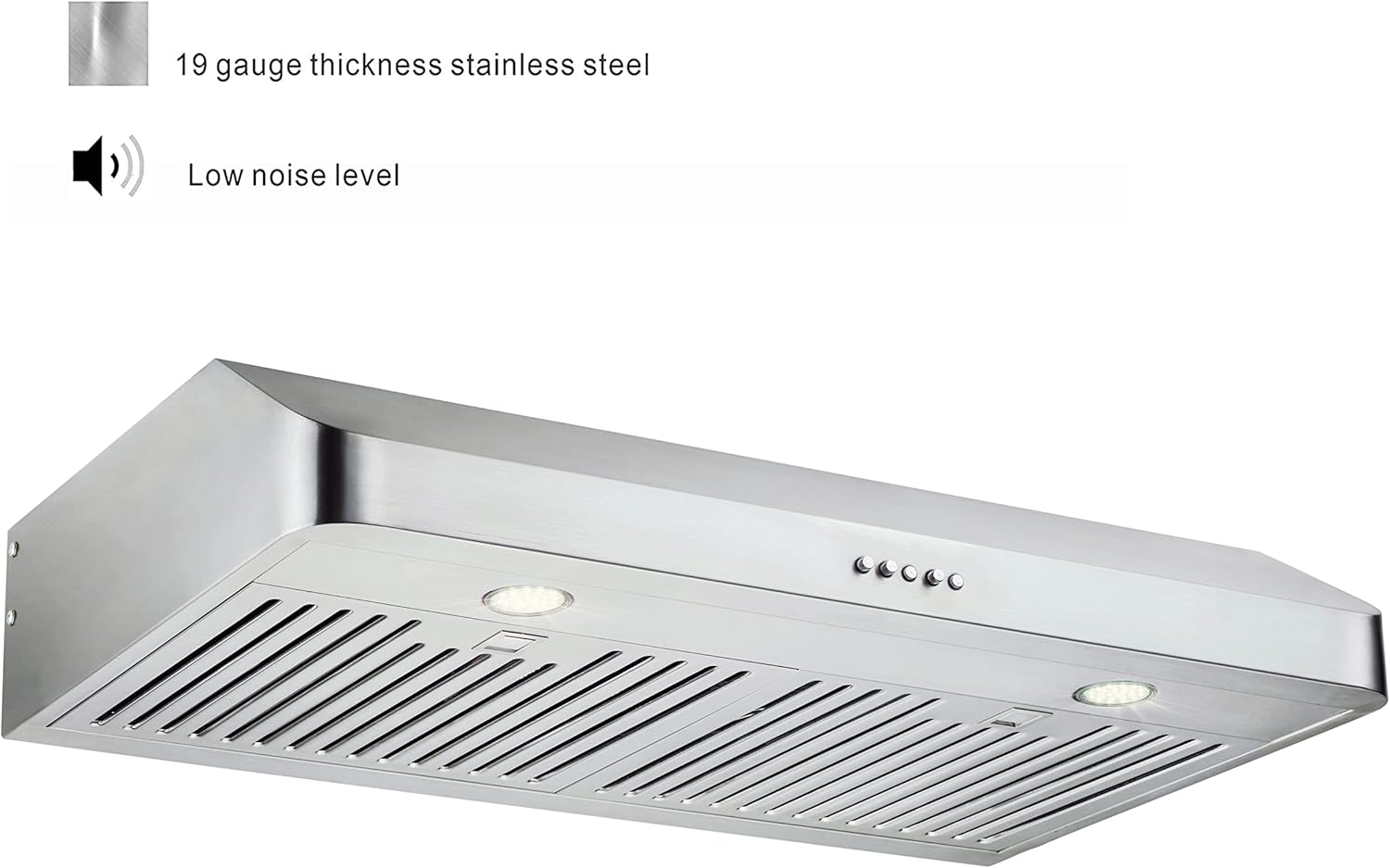 30 Inch Under Cabinet Range Hood, Stainless Steel, 400 CFM O87745