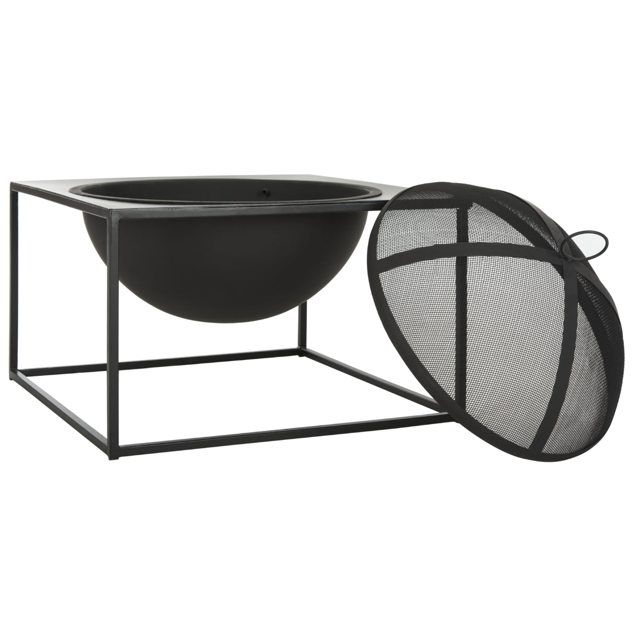 Outdoor Modern Square Fire Pit with Cover F4342