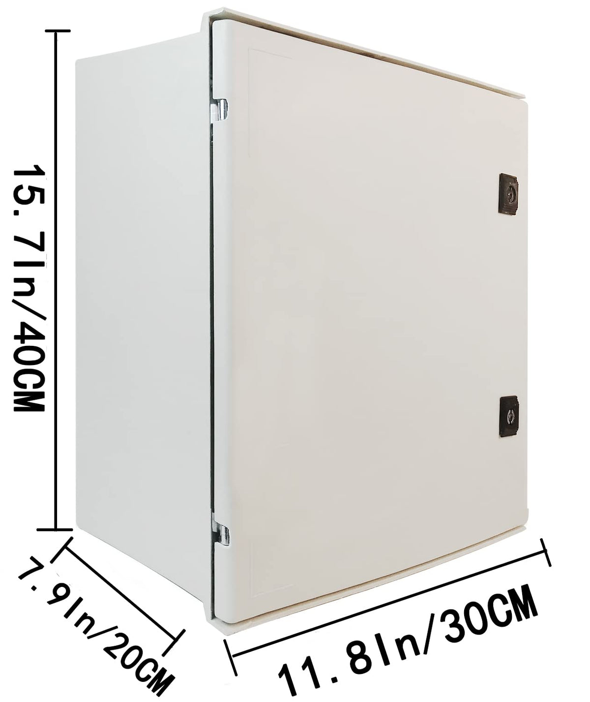 19.7×15.7×7.9 Fiberglass IP65 Weatherproof Wall-Mounted Electrical Enclosure Box G65140