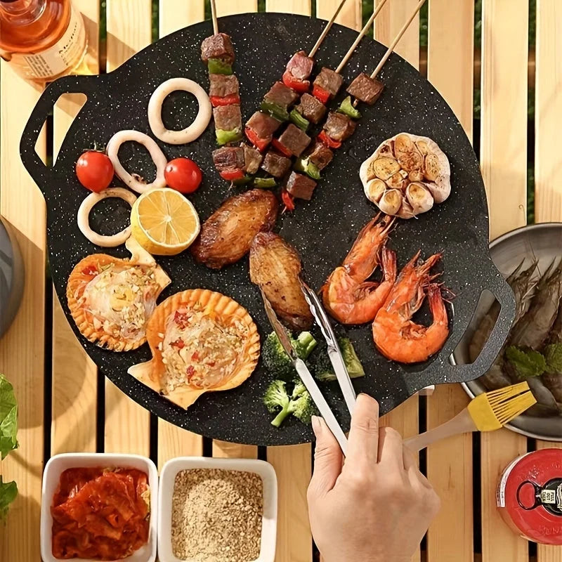 Non-stick Coating Round BBQ Grill Pan U4904