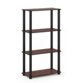 4-Tier Multipurpose Shelf Display Rack, Dark Cherry/Black S261