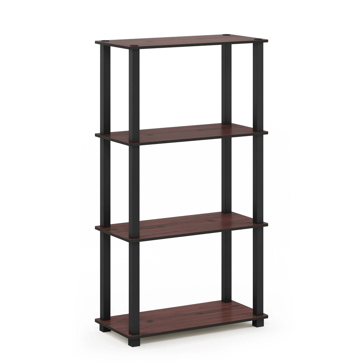 4-Tier Multipurpose Shelf Display Rack, Dark Cherry/Black S261