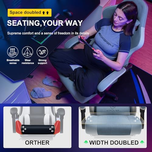 Gaming Chair with Pocket Spring Cushion and Footrest H145988