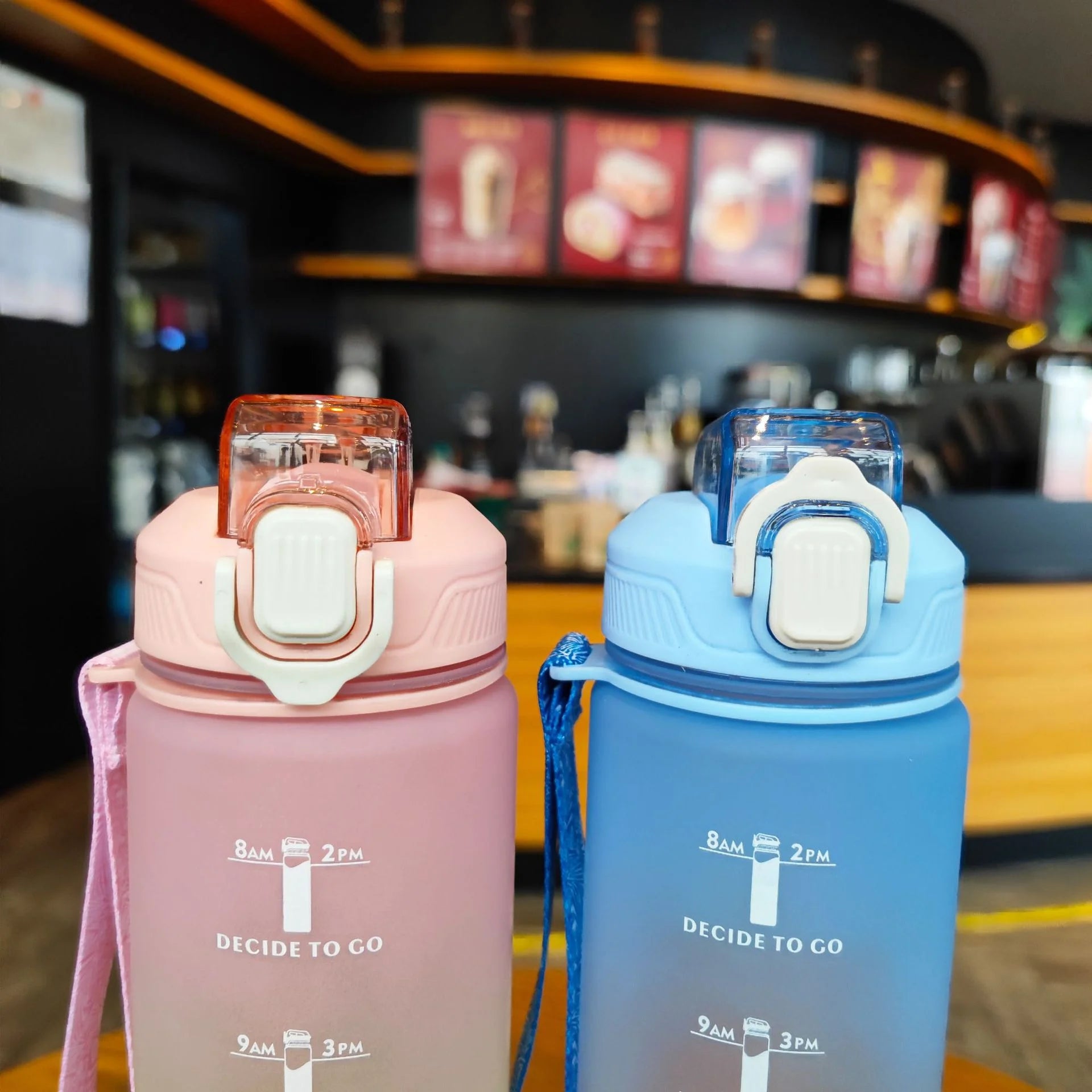 32 oz Water Bottle with Straw & Time Marker O72042