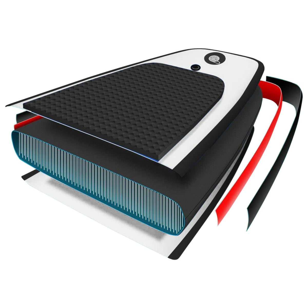 Inflatable Paddleboard Set Black and White O86929