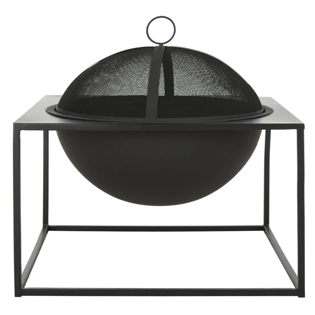 Outdoor Modern Square Fire Pit with Cover F4342