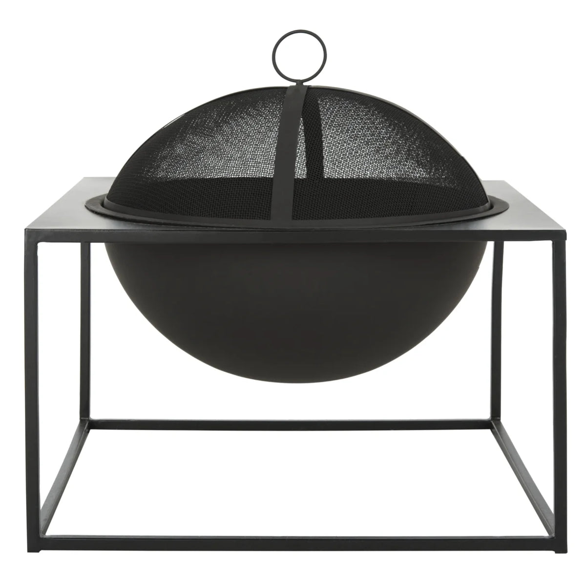 Outdoor Modern Square Fire Pit with Cover F4342
