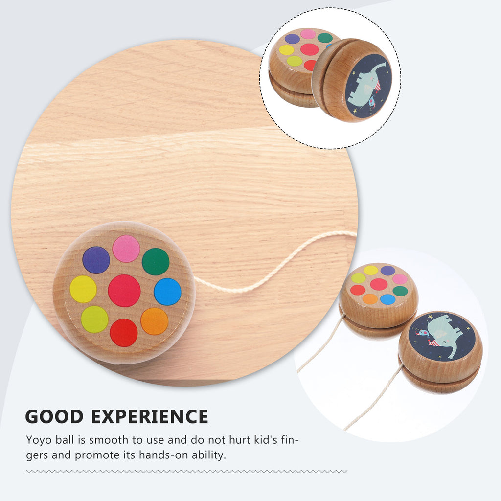 2 Pcs Classic Wood Yoyo Q368433