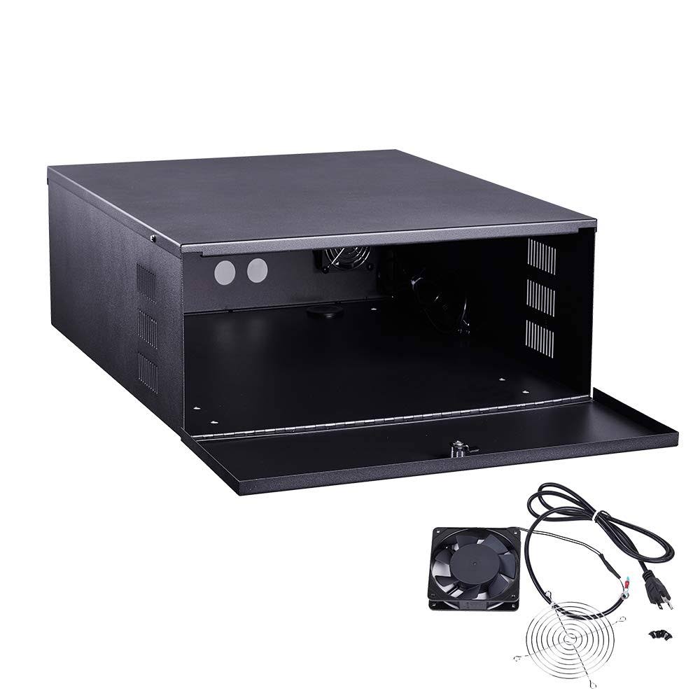 Heavy Duty 16 Gauge Steel DVR Security Lockbox with Fan D14825