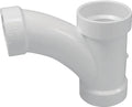 4 x 4 x 2 in PVC White SCH 40 Reducing Combination Tee Pipe Wye Q721193