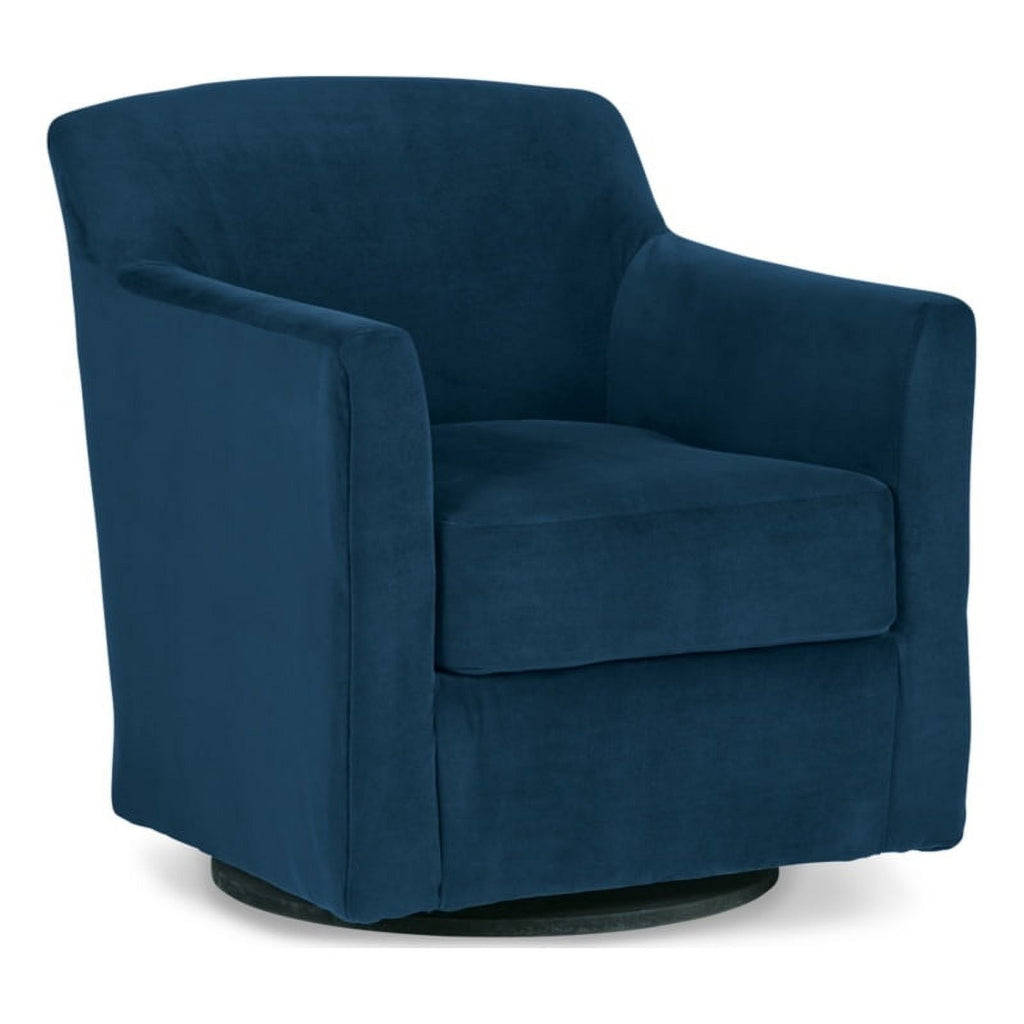 Blue & Black Metal Swivel Accent Chair Z622
