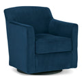 Blue & Black Metal Swivel Accent Chair Z622