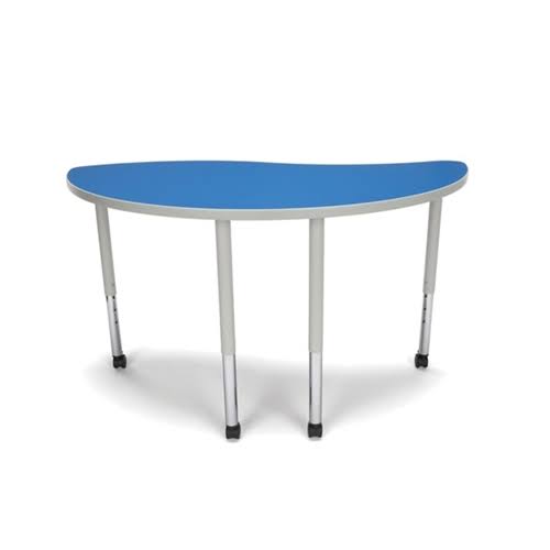 Red Height Adjustable Desk with Casters Z165556