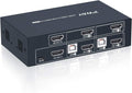 2 Port Dual Monitor KVM Switch HDMI 4K@30Hz with 4 HDMI Cables S2520