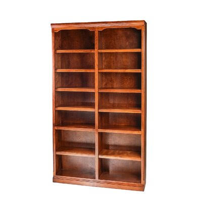 48x22 W Standard Bookcase, 10 Shelves, White Alder W433
