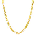 14K Gold Over Silver Cuban Chain Necklace 16"-30" N897