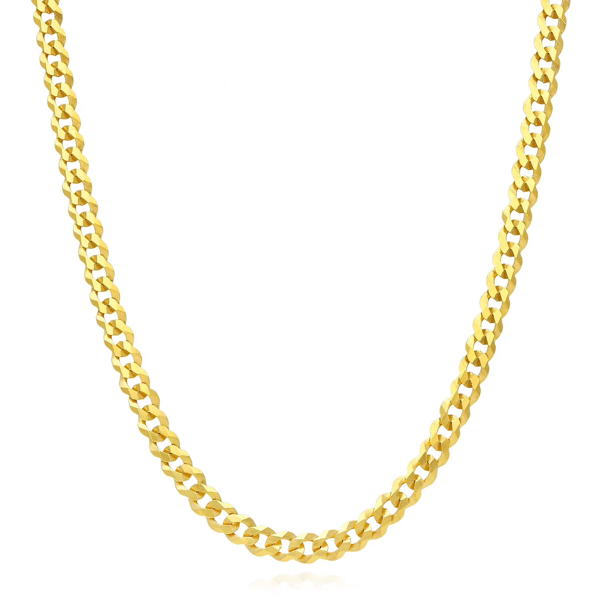 14K Gold Over Silver Cuban Chain Necklace 16"-30" N897